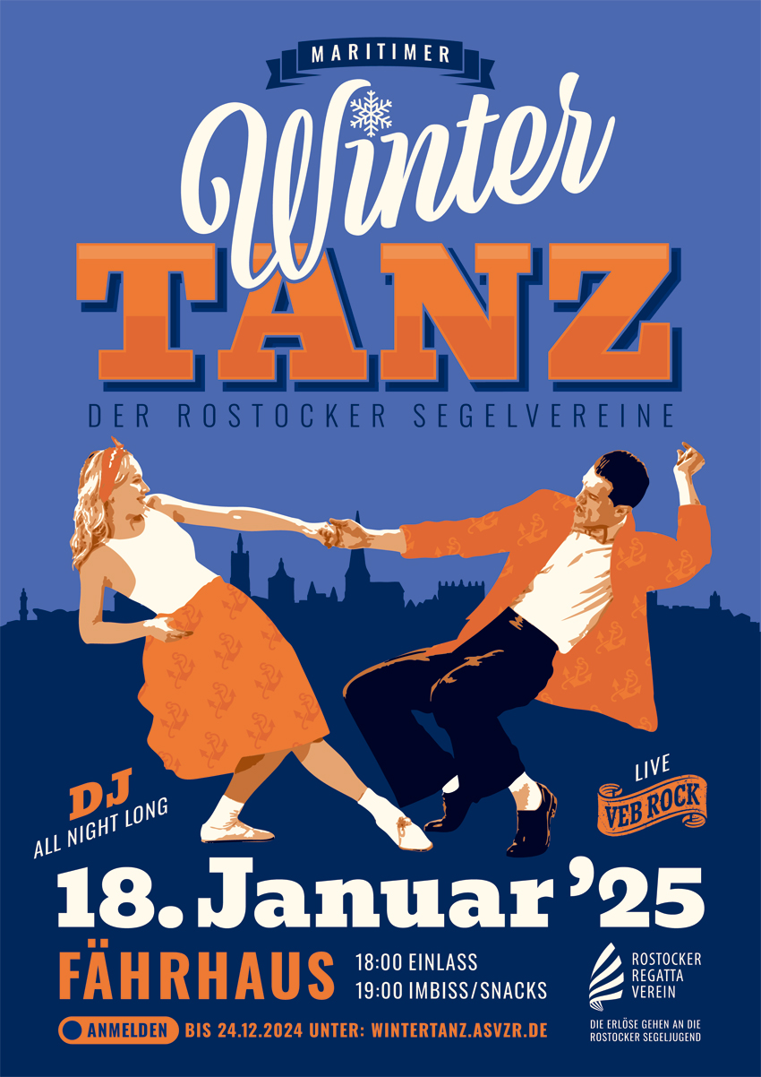 Wintertanz der Rostocker Segelvereine 2025 - Plakat